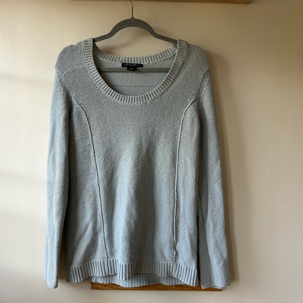Eddie Bauer Light Blue/Grey Women's Sweater